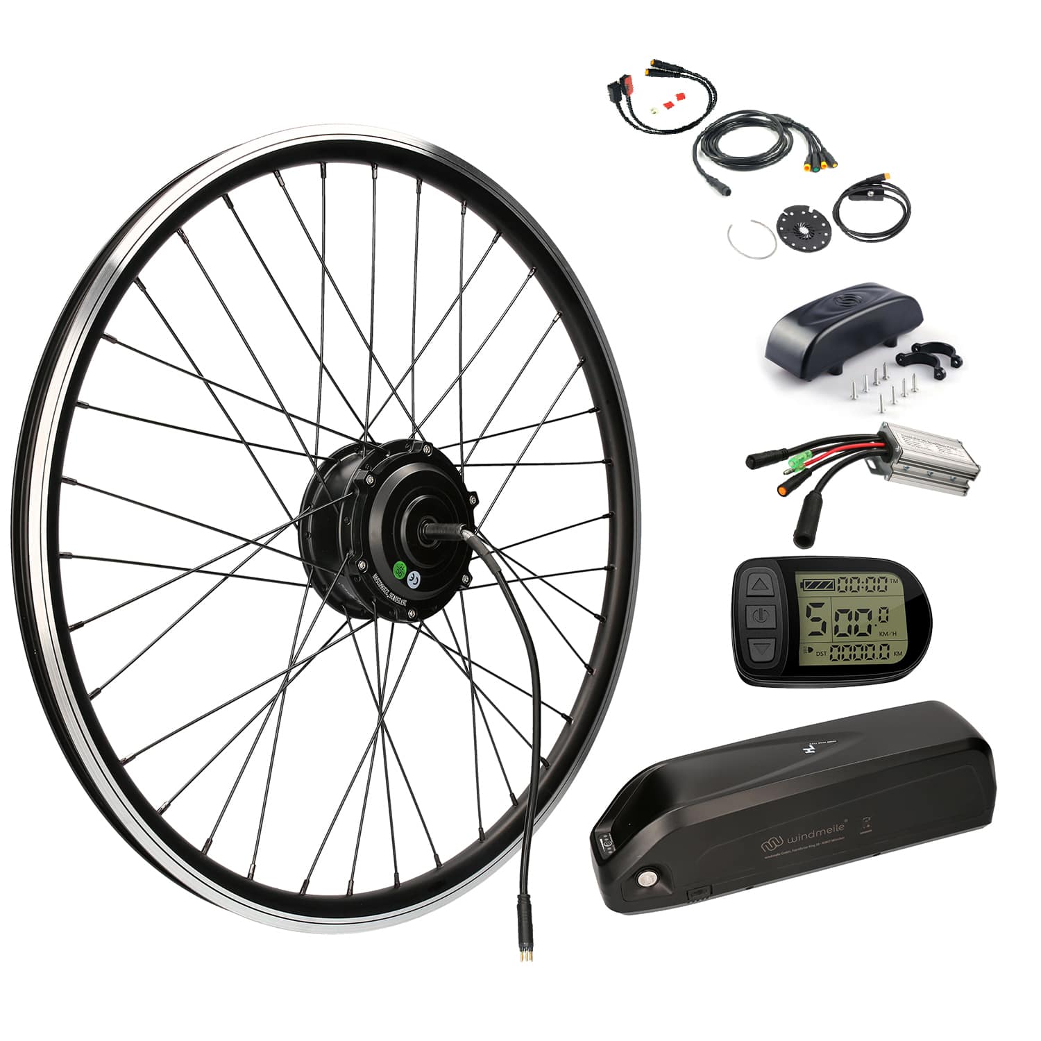 windmeile | E-Bike Umbausatz inkl. Akku, Hinterrad und smtlichem Zubehr -  windmeile